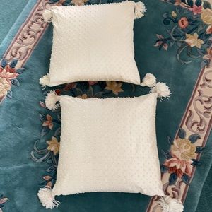 🔥 Two Victoria’s Secret Silk Dupioni Beaded Pillows